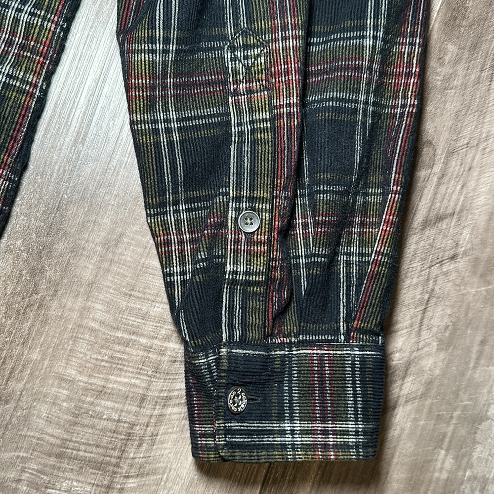 Carbon2Coblalt Corduroy Plaid Long Sleeve Button Down - Large - Picture 4 of 6